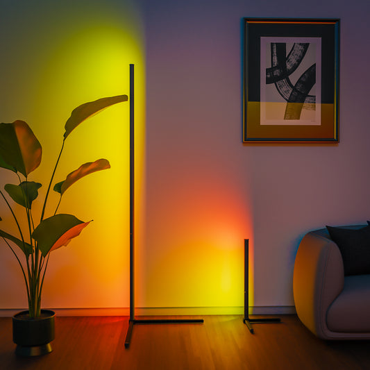 RGB LED Modern Corner Floor Light